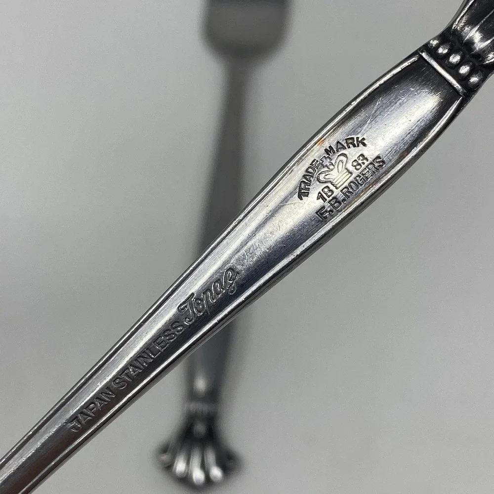 F.B. Rogers Flatware Set Topaz Pattern Shell Design Japan Fork and Spoon Set